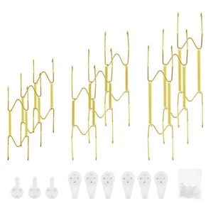 9 Pcs Plate Hangers for Wall 6/8/10 Inch Stainless Steel Invisible Plate Hang... - Picture 1 of 7