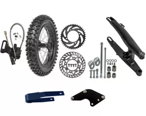 Rear 80/100-12 Tire Rim Wheel Swing Arm Disc Brake for CRF50 70cc CRF110 - Picture 1 of 11