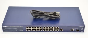 Netgear ProSafe FS726T 24 Port 10/100 Smart Switch with 2 Gigabit Ports - Picture 1 of 9