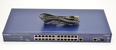 Netgear ProSafe FS726T 24 Port 10/100 Smart Switch with 2 Gigabit Ports - Image 1 of 4