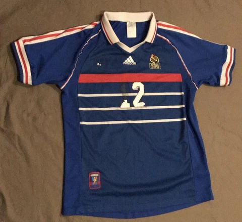 France Thierry Henry Shirt 1998 Adidas Men’s Size XL FIFA World Cup Cover