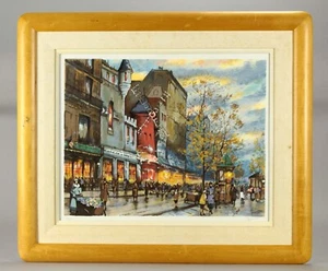 = Antoine Boulet, French (20th C.) Silkscreen, "Autumn in Paris, Moulin Rouge" - Picture 1 of 10