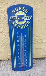 Chevrolet Super Service Garage, Mancave Decor Metal Thermometer … - Picture 1 of 1