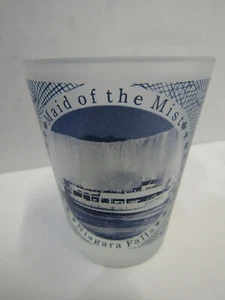 OLD BARWARE SHOT GLASS NIAGARA FALLS MAID OF THE MIST 2 1/2" SOUVENIR MAN CAVE - Picture 1 of 1