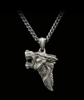 Alchemy Gothic Halskette - Dark Wolf - Fantasy Halsschmuck Anhänger Kette - Bild 1 von 3