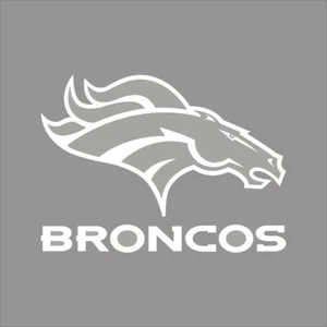 Denver Broncos #9 NFL Team Logo 1 Color Vinyl Decal Sticker Car Window Wall - Picture 1 of 7