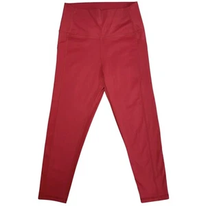 ZYIA Active Pocket Brilliant Capri Leggings SIZE 4 Red High Rise Yoga Athleisure - Picture 1 of 9