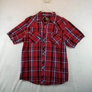 CAMISA DE SEÑORA ANTIGUA SKOOL 96, talla L 10-12, cuadros rojos, limpia usada - Imagen 1 de 7