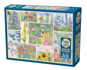 Garden Birds in Summer 500 Piece Jigsaw Puzzle Cobble Hill New - Picture 1 of 2