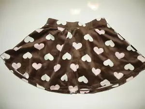 GYMBOREE KITTY GLAMOUR BROWN w/ HEARTS KNIT SKORT 3 4 8 10 NWT - Picture 1 of 1