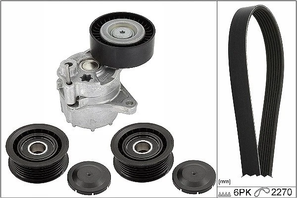 Jeu de courroies trapézoïdales à nervures INA pour MERCEDES-BENZ - Photo 1/1