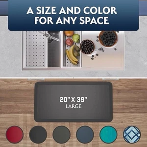 Sky Solutions Anti Fatigue Floor Mat 3/4" Thick Standing Rug (20 x 39", Black) - Picture 1 of 10