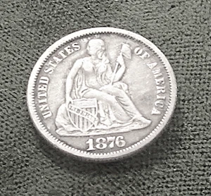 1876---Silber Liberty sitzender Groschen --- Auswahl aussehende Münze - Bild 1 von 2