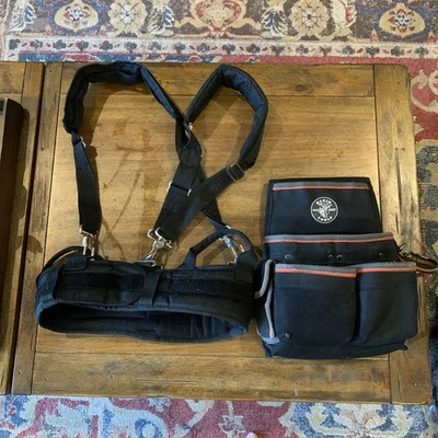 Klein Tools Tradesman Pro™ Electrician Tool Belt, Bag, Suspenders 55400 Size M - Image 1 of 4