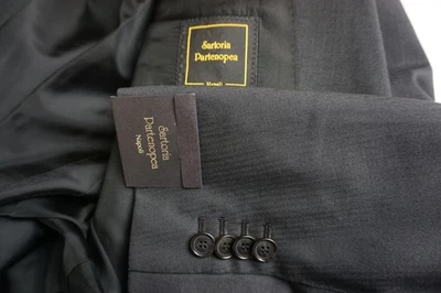 Sartoria Partenopea Gris Espiga S130 Lana 2 Piezas Traje Chaqueta Pantalones 46 56EU NUEVO Foto 1 de 4
