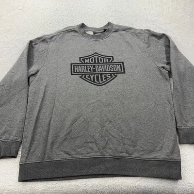 Harley Davidson Cycles Mens Gray Crew Neck Sweatshirt Long Sleeve XL - Image 1 of 4