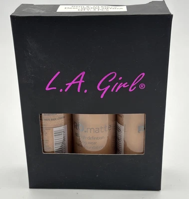 3 pk L.A. Girl PRO.Matte Foundation, Warm Sienna GLM679 - Image 1 of 4