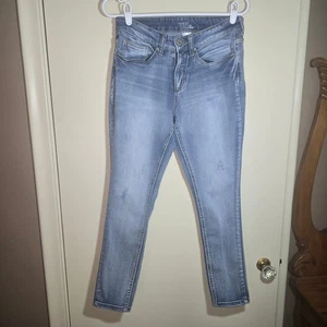 TIME AND TRU Size 12 Skinny Jean Women - Distressed Blue - Picture 1 of 8