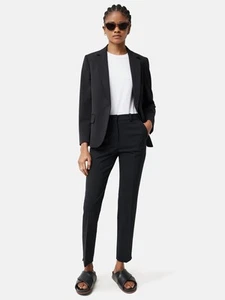 Jigsaw Italian Wool mix Stretch Slim Fit Black Trouser Size 10 Leg 68cm - Picture 1 of 12