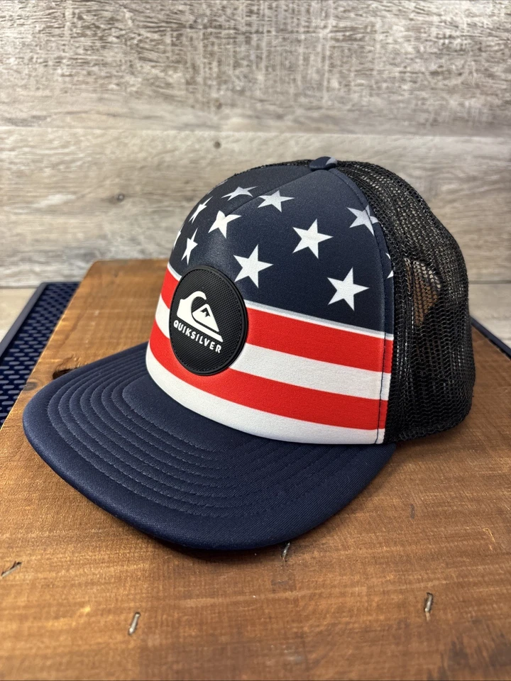 Sombrero de camionero ajustable bandera americana 55 cm Quicksilver juvenil Foto 1 de 4