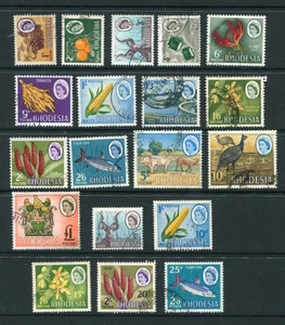 RHODESIA 1966-68 Used Lot to £1 2 Sets 19 Stamps - Picture 1 of 1
