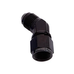 Aeroflow AF142-04BLK 45Deg Female - Male -4AN Black Swivel Nut - Picture 1 of 1