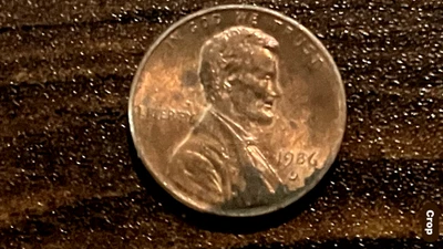 1986 D Penny Doubling on Mint Mark - Image 1 of 4