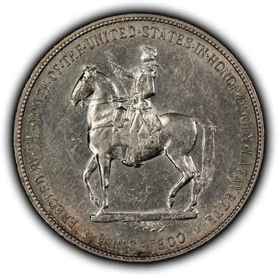1900 $1 Lafayette Commemorative Silver Dollar - AU - SKU-B5139 - Image 1 of 4