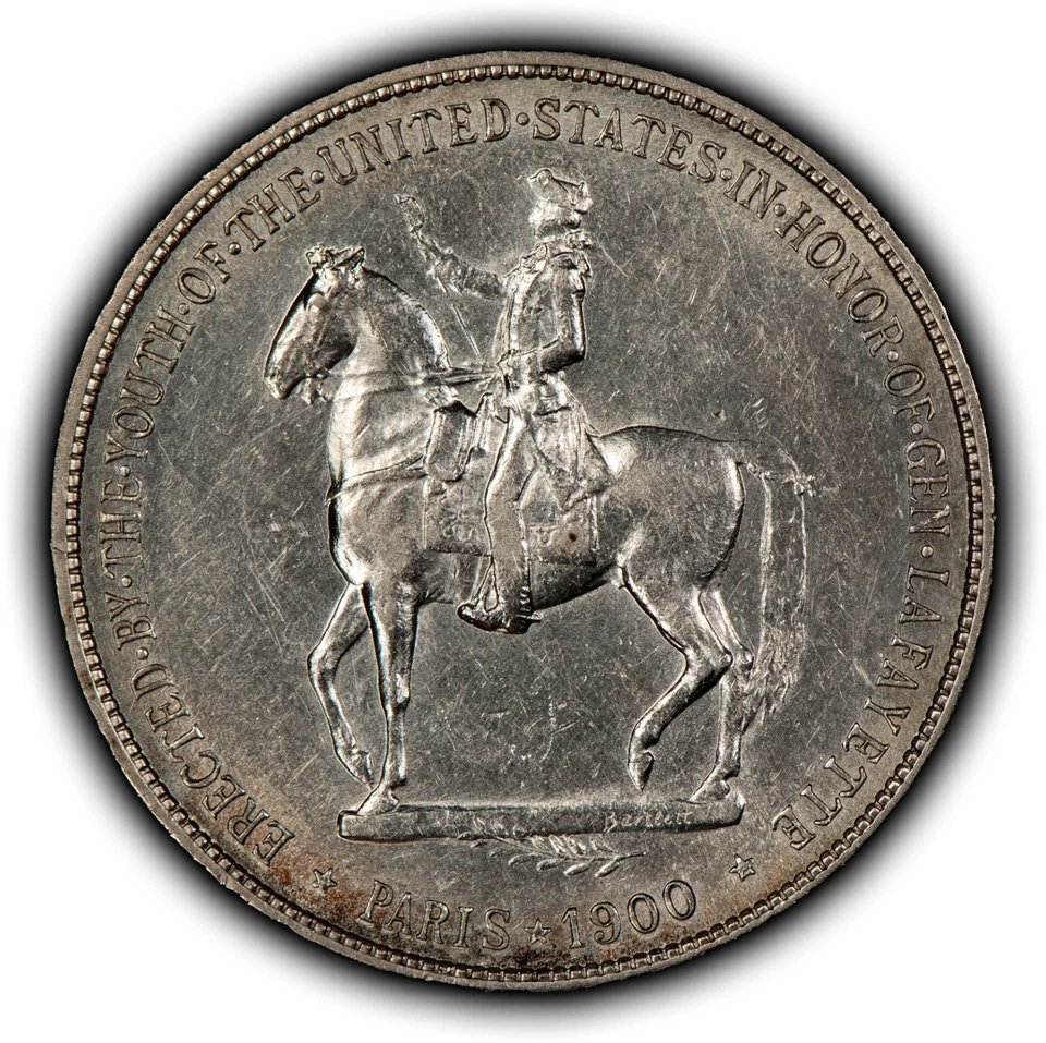 1900 $1 Lafayette Commemorative Silver Dollar - AU - SKU-B5139 - Image 1 of 4