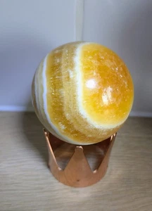 Yellow Calcite Sphere. Witch, Crystal, Spiritual, Spells - Picture 1 of 5