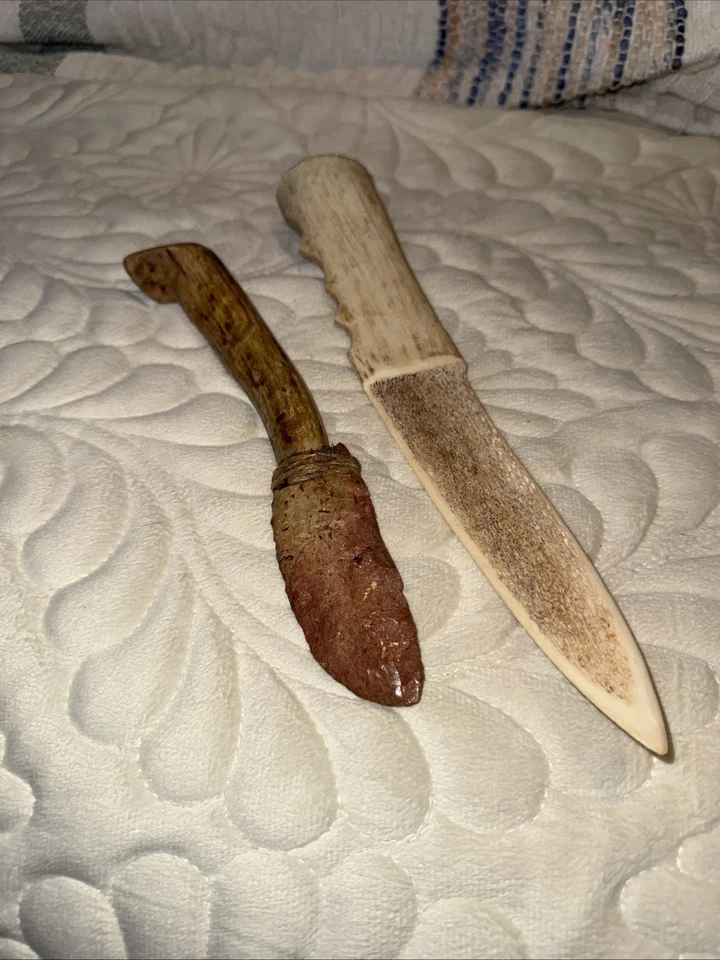 老式美洲原住民手工雕刻刀 — 第 1/4 张图片