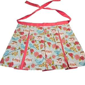 Grembiule Ritz mezzo Bluebird Rose Teiera Stampa Rosa Acqua Vintage Cottagecore Cucina - Foto 1 di 11