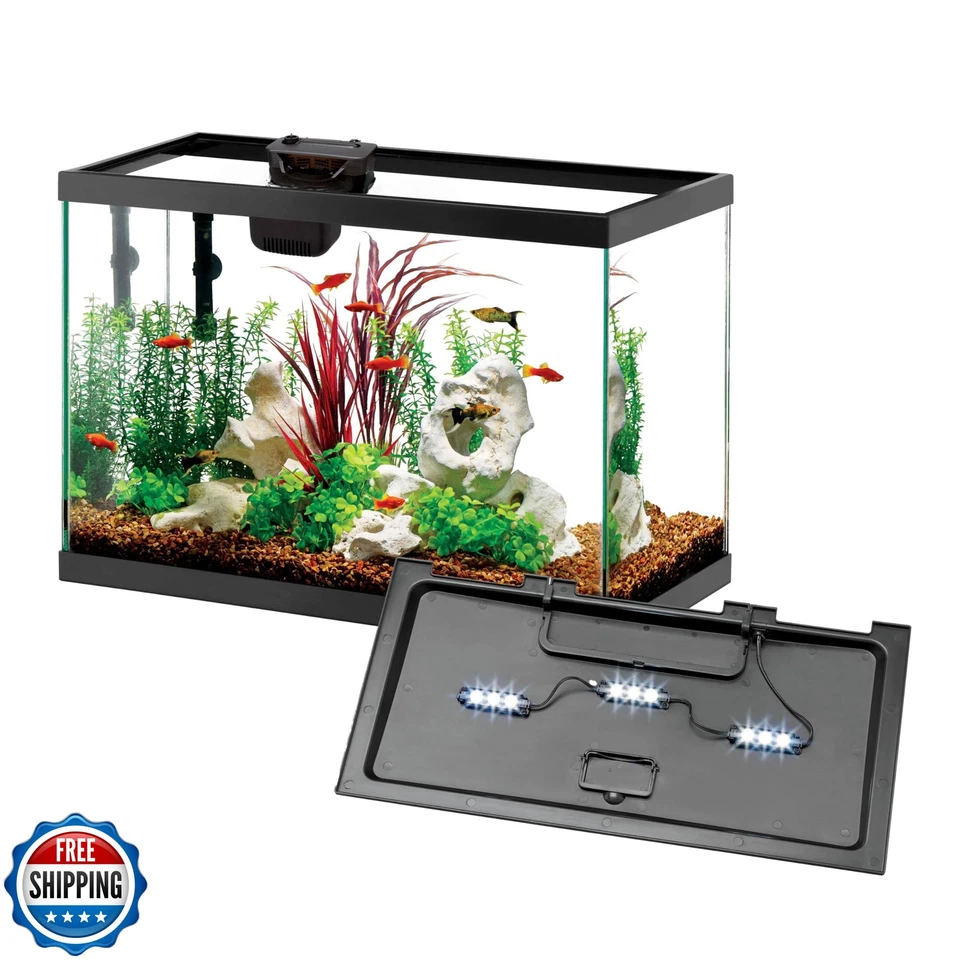 Aqueon 10 Gallon Aquarium Starter Kit with SmartClean Filtration and LED Ligh - Image 1 of 4