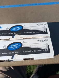 2 NOS Panasonic KX-FA76 Original OEM Toner Cartridge NEW SEALED - Picture 1 of 8