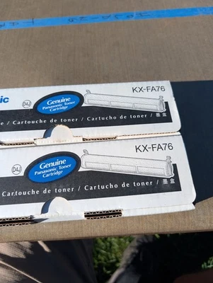 2 NOS Panasonic KX-FA76 Original OEM Toner Cartridge NEW SEALED - Image 1 of 4