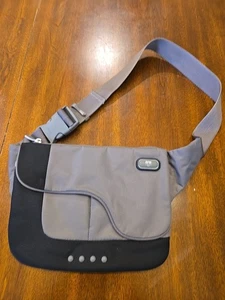 TUMI Body Bag Waist Bag Shoulder Bag Crossbody Gray Black Nylon Unisex Sling C - Picture 1 of 11