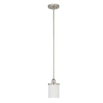 Sunset 1-Light 100W MB Mini Pendant - Bright Satin Nickel F21010-80 - Image 1 of 2