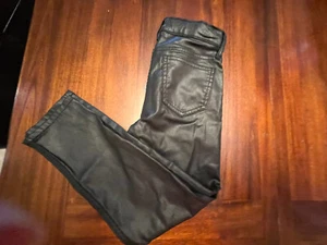 Girls Black Coated Pants From The Gap Size 7 - Picture 1 of 5