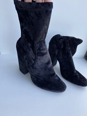 Botas Calcetín Windsor Smith Terciopelo Negro Vida Talla 7  Foto 1 de 4