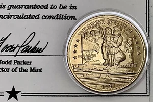 Nueva colección de monedas Tormenta del Desierto del Mundo de la Casa de la Moneda de Queensland 1991 - Imagen 1 de 4