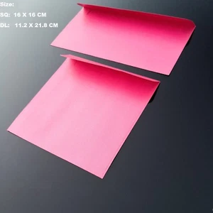 10 / 20 / 50 / 100 Square, DL Metallic Hot pink Envelopes 120 gsm - Picture 1 of 3