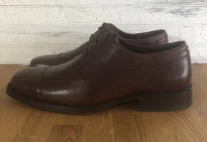 Johnson & Murphy Men’s Brown Square Toe Sheepskin Leather Dress Shoes Size 10 M - Picture 1 of 12