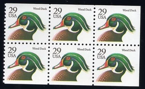 Scott #2484a Wood Duck Booklet Pane (Block) of 6 Stamps - MNH - Picture 1 of 1