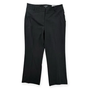 Liz Claiborne Career Elizabeth Curvy Pants Womens 12S Black Bootcut Trousers NWT - Picture 1 of 9