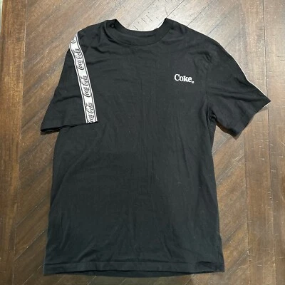 Coke Shirt Adult Small Black Coca Cola H&M Divided Casual Embroidered Logo - Image 1 of 4