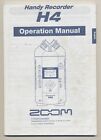 Zoom H4 Handy Recorder Operation Manual Only Instructions Booklet