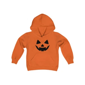 Pumpkin Face hoodie, Funny Jack O Lantern, Kids Halloween Hooded Sweatshirt - Picture 1 of 31