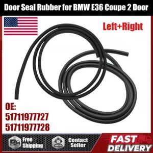 LH+RH Door Seal Rubber for BMW E36 Coupe 2 Door 2dr 51711977728 51712138958 - Picture 1 of 20
