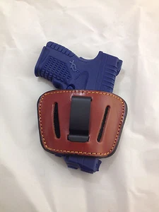 Leather Concealment Gun Holster - SPRINGFIELD XDS w/ CT Laser or without (#1035) - Picture 1 of 16