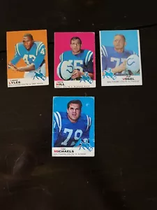 Lotto 4 1969 Topps Baltimore Colts Vogel Hill Michaels Lyles Calcio - Foto 1 di 10